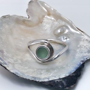 sea glass engagement ring