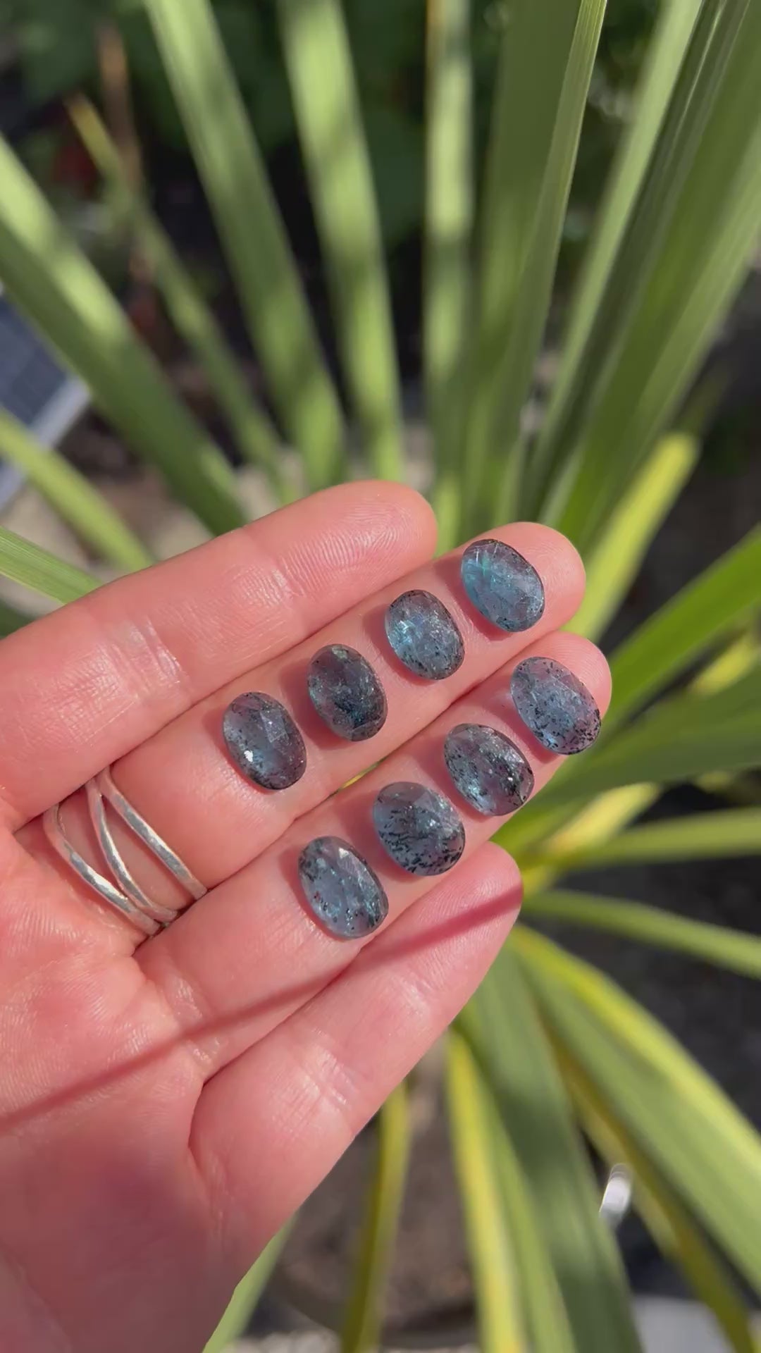 Made to order Teal blue moss kyanite ring